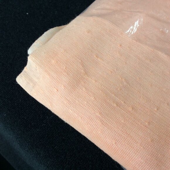 Vintage 80s Peach Sheer One Panel Curtain Super Wide 60" x 81" New - Picture 3 of 7